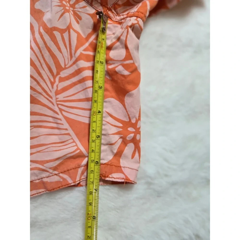 Tommy Hilfiger Mens XXL‎ Orange Floral Hibiscus Swim Trunks Lined Board Shorts